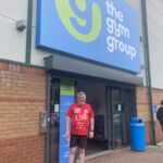 Me stood outside the gym after my first day of training for the Manchester 10K